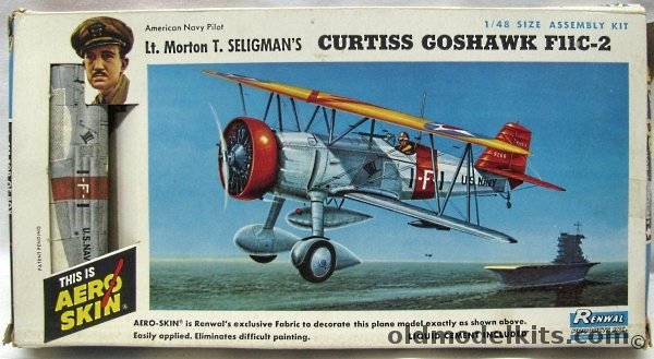 Renwal 1/48 Curtiss Goshawk F11C-2 Aeroskin - USS Saratoga (F11C2), 282-149 plastic model kit